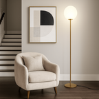 Lámpara de pie bola cristal "BAILEY" - E27