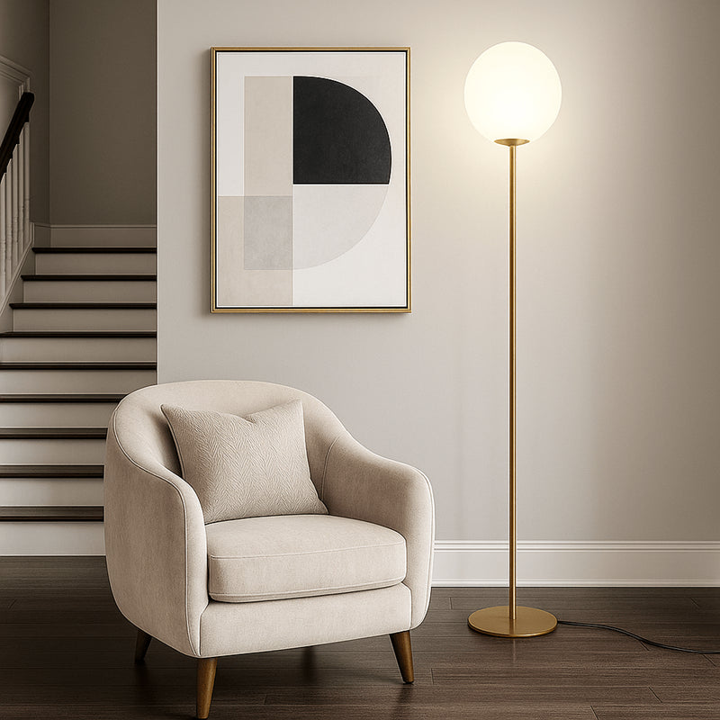 Lámpara de pie bola cristal "BAILEY" - E27