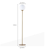 Lámpara de pie bola cristal "BAILEY" - E27