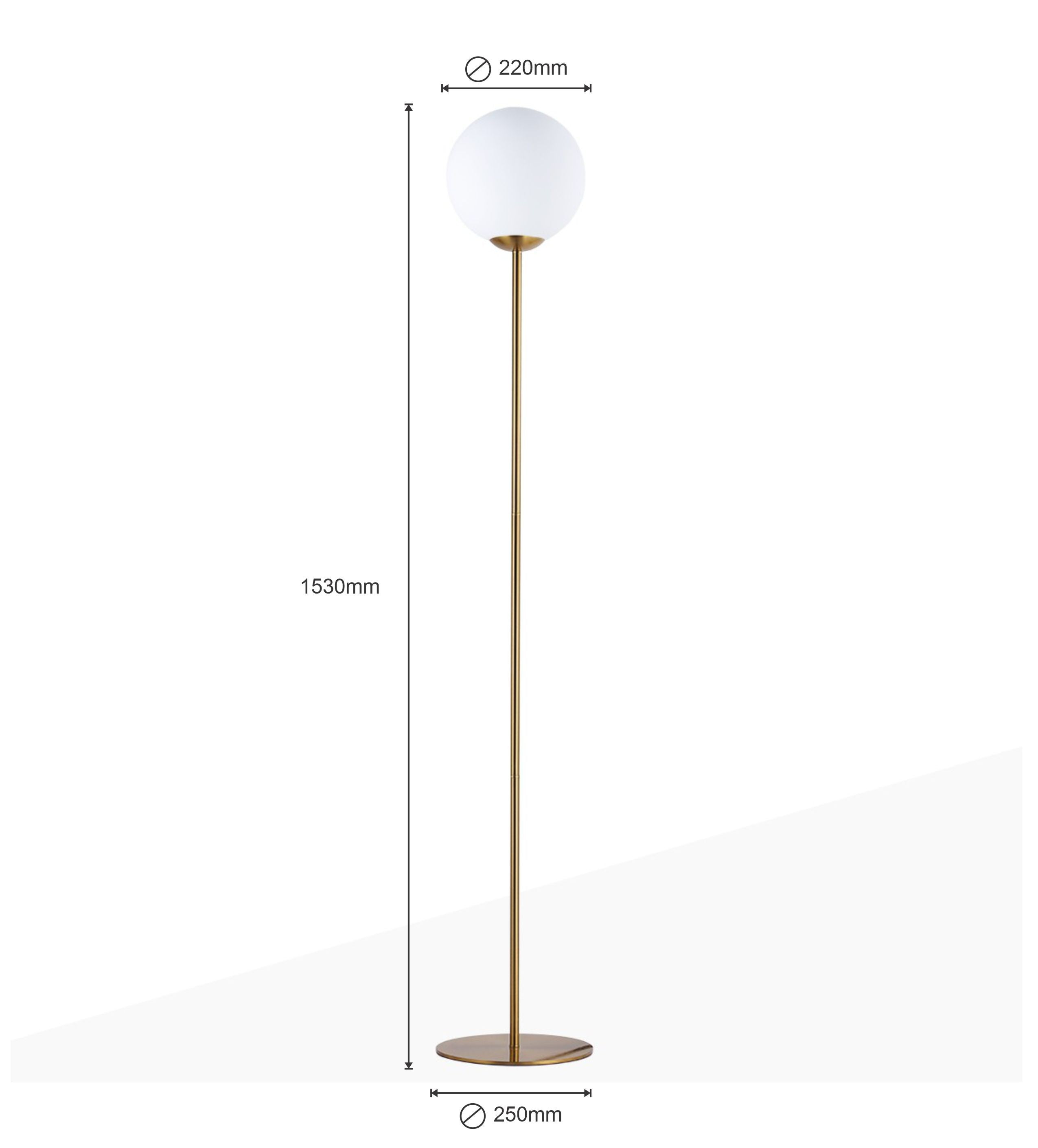 Lámpara de pie bola cristal "BAILEY" - E27