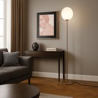 Lámpara de pie bola cristal "BAILEY" - E27