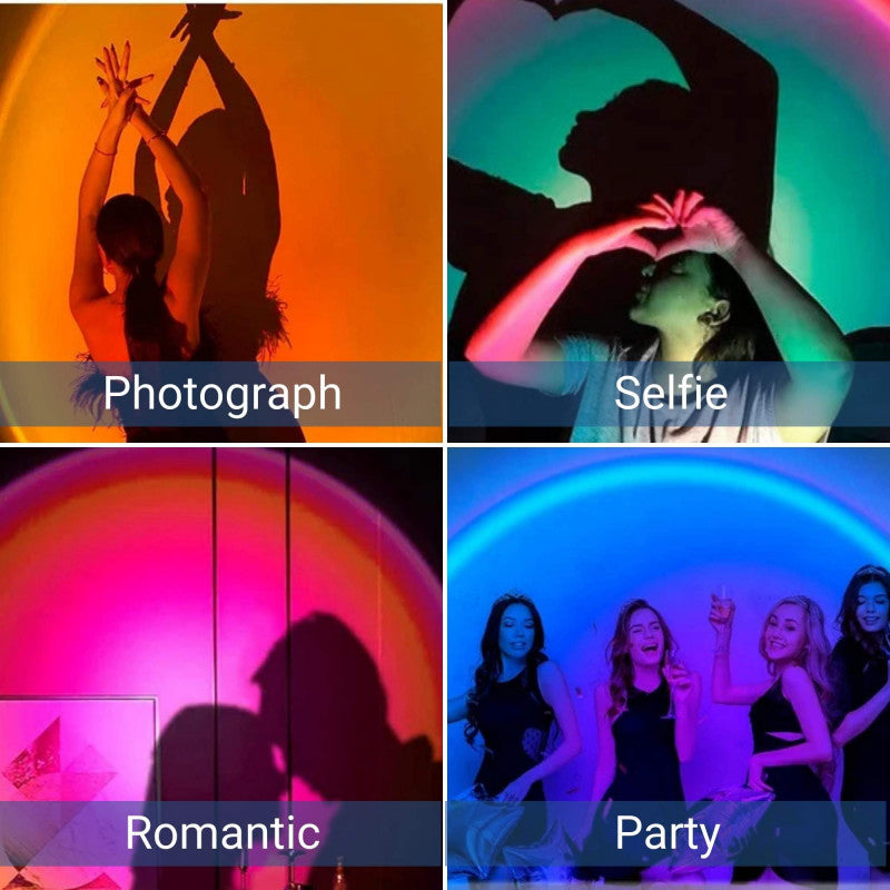 Lámpara de pie "PACK" 6W- RGBW - Sunset Lamp