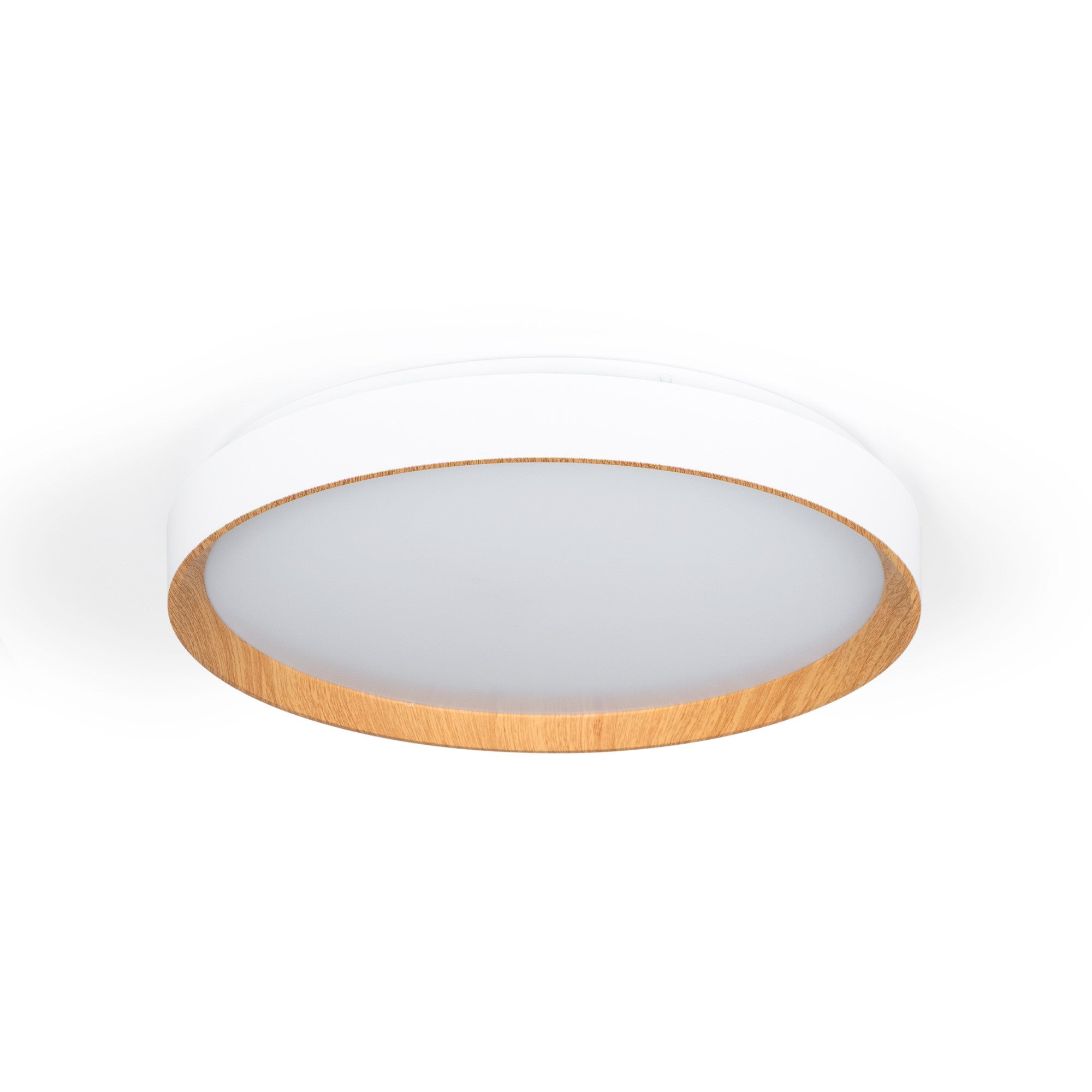 Lámpara de techo LED CCT tipo plafón - 36W - Efecto madera - Ø50cm