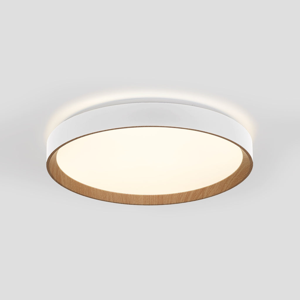 Lámpara de techo LED CCT tipo plafón - 36W - Efecto madera - Ø50cm