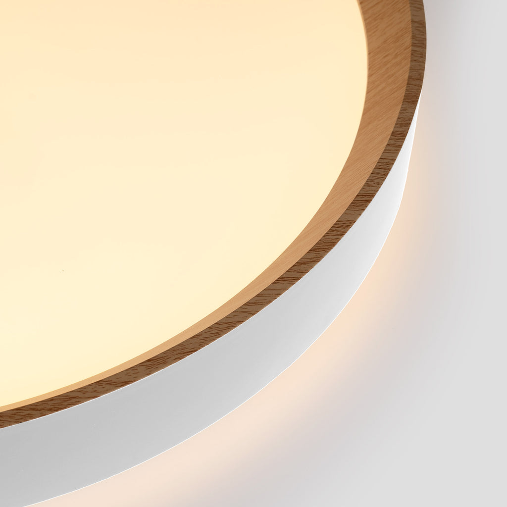 Lámpara de techo LED CCT tipo plafón - 36W - Efecto madera - Ø50cm