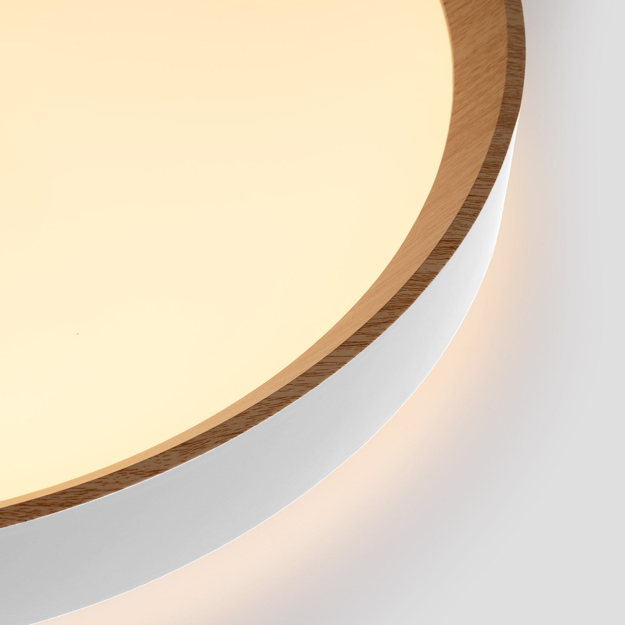 Lámpara de techo LED CCT tipo plafón - 36W - Efecto madera - Ø50cm