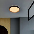 Lámpara de techo LED CCT tipo plafón - 36W - Efecto madera - Ø50cm