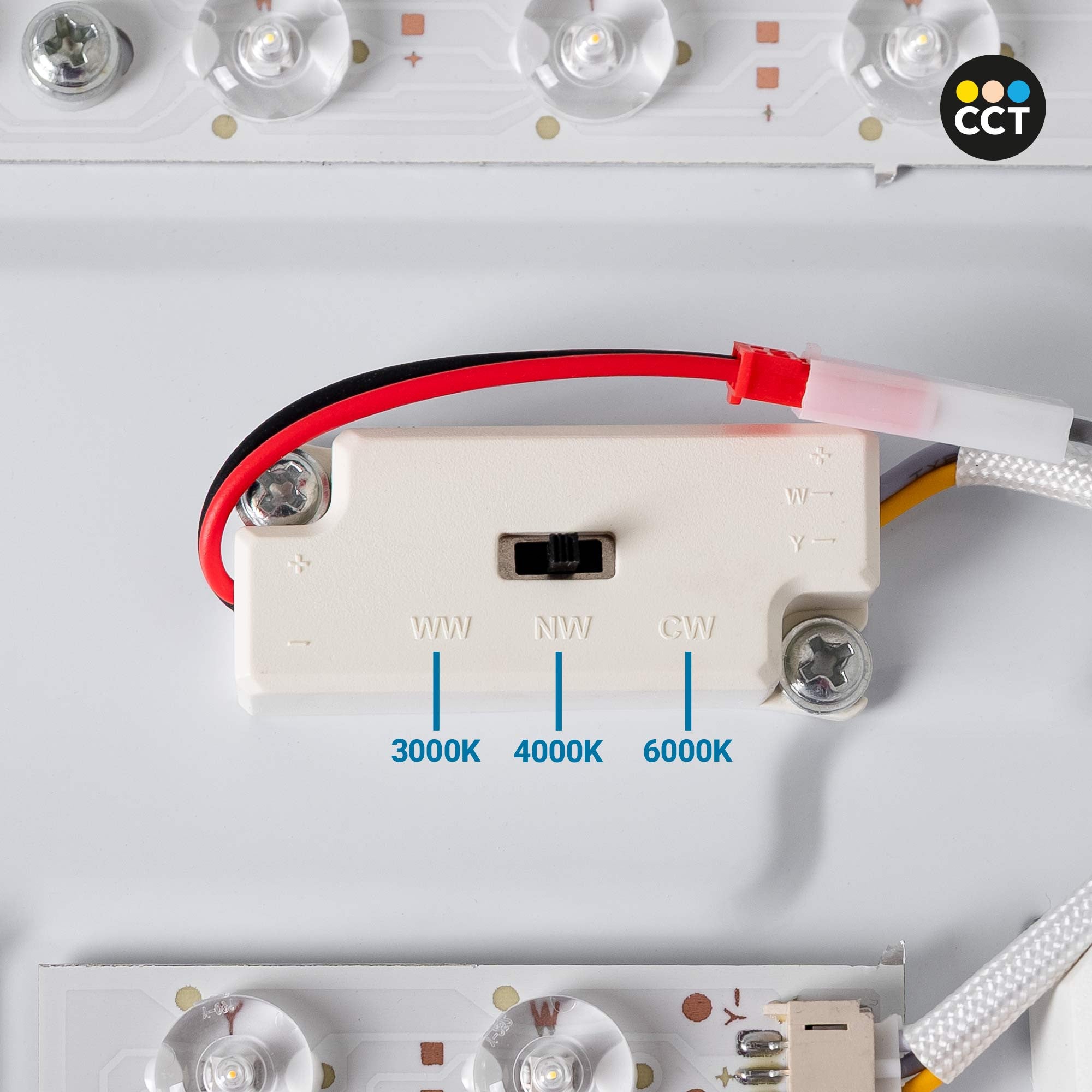 Lámpara de techo LED CCT tipo plafón - 36W - Efecto madera - Ø50cm
