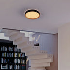 Lámpara de techo LED CCT tipo plafón - 36W - Efecto madera - Ø50cm