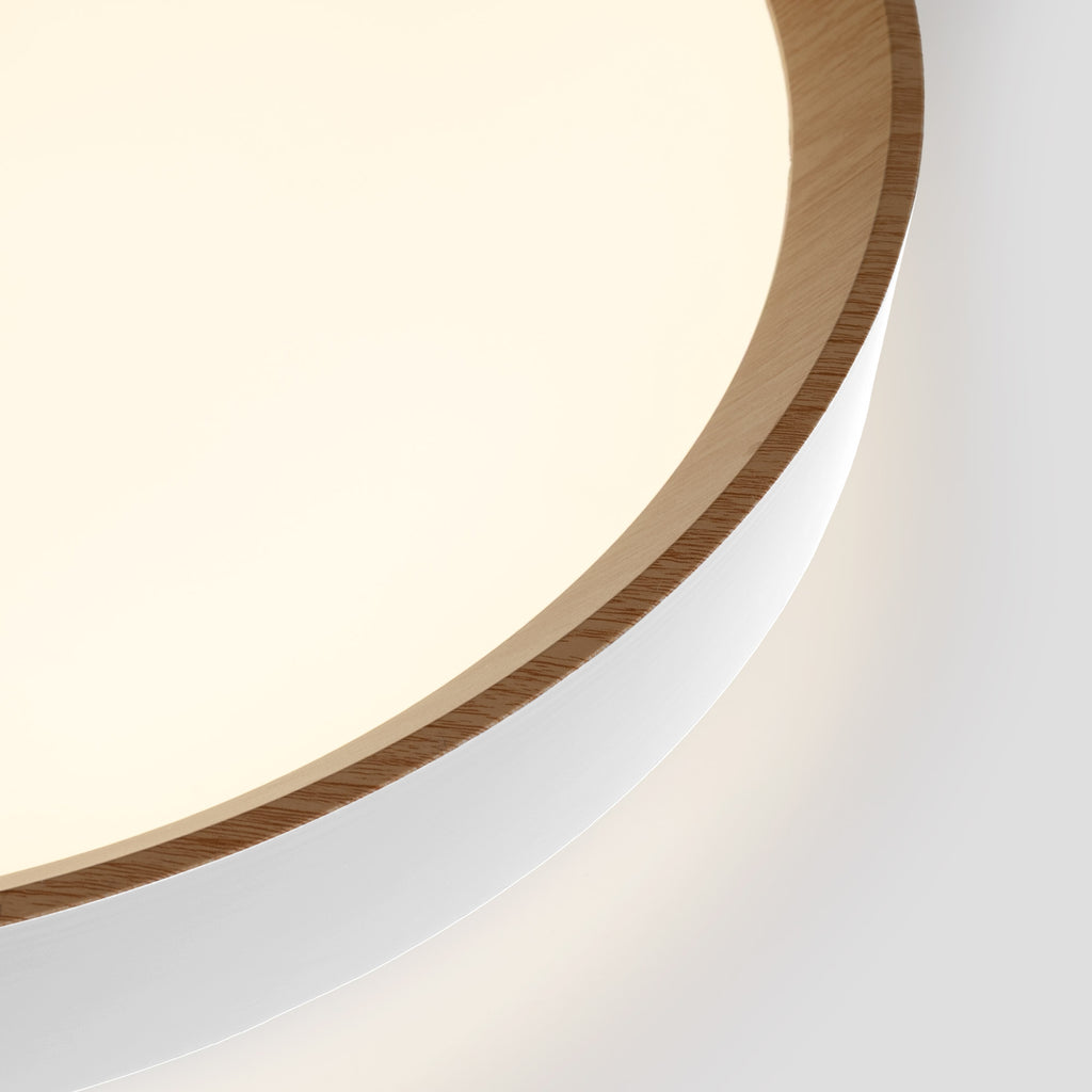 Lámpara de techo LED CCT tipo plafón - 36W - Efecto madera - Ø50cm