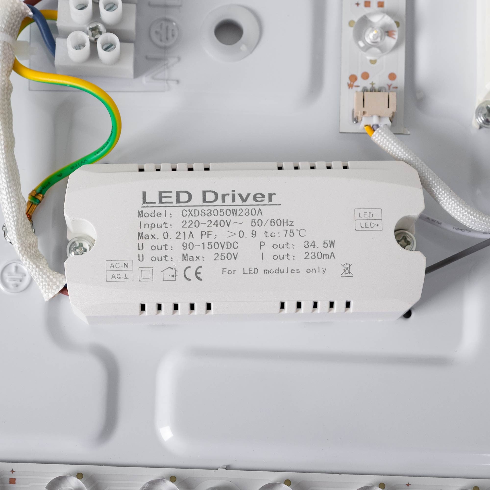 Lámpara de techo LED CCT tipo plafón - 36W - Efecto madera - Ø50cm