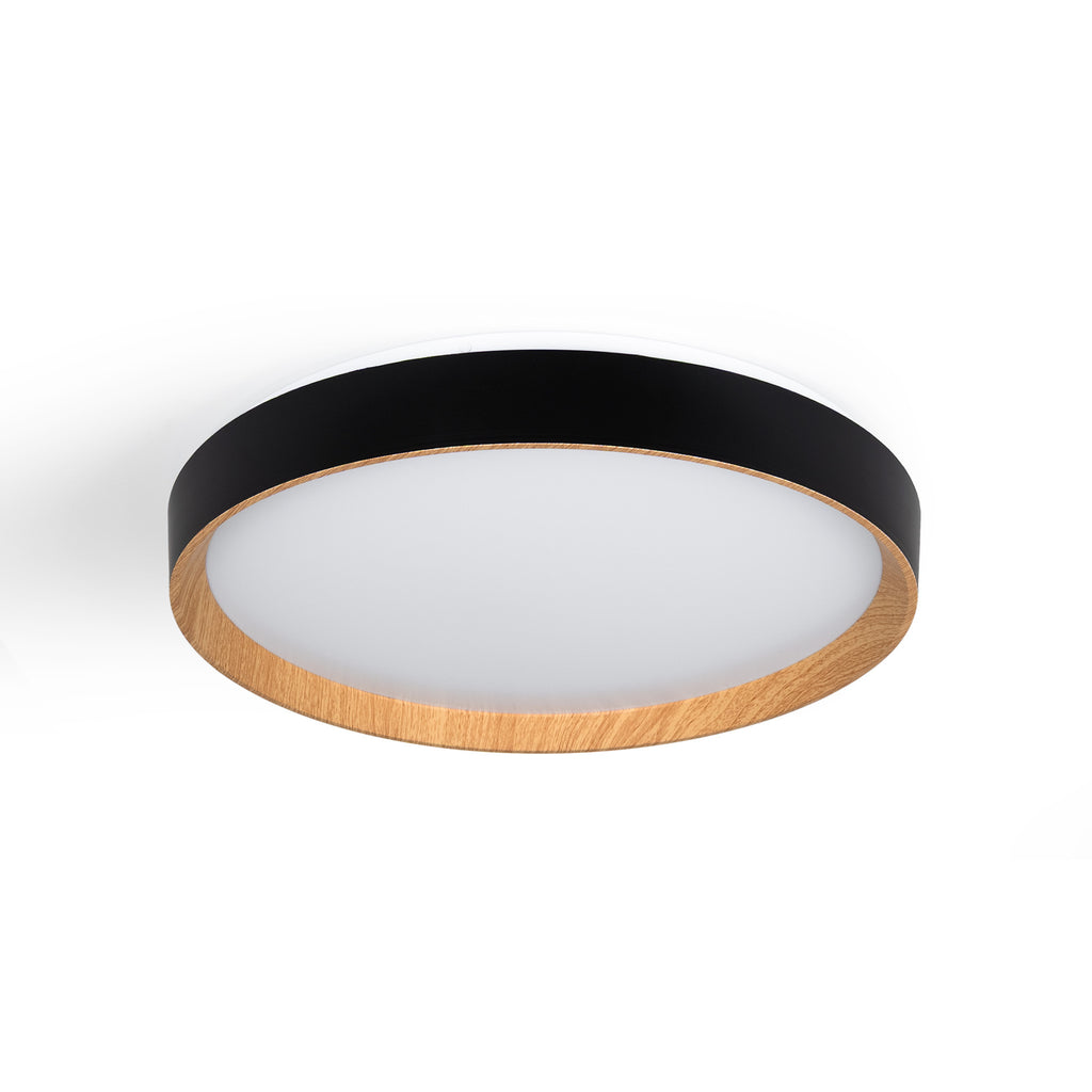 Lámpara de techo LED CCT tipo plafón - 36W - Efecto madera - Ø50cm