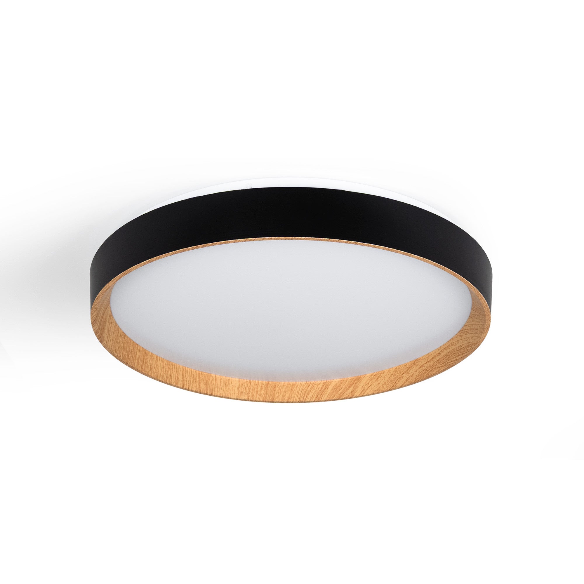 Lámpara de techo LED CCT tipo plafón - 36W - Efecto madera - Ø50cm