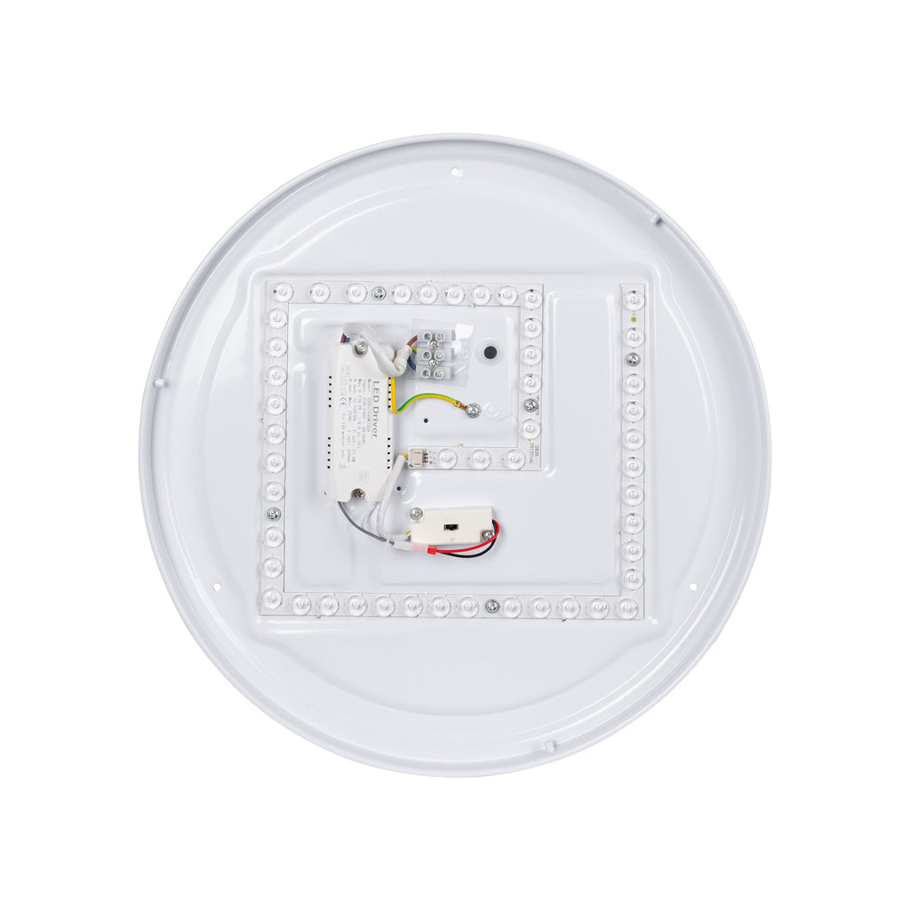 Lámpara de techo LED CCT tipo plafón - 36W - Efecto madera - Ø50cm