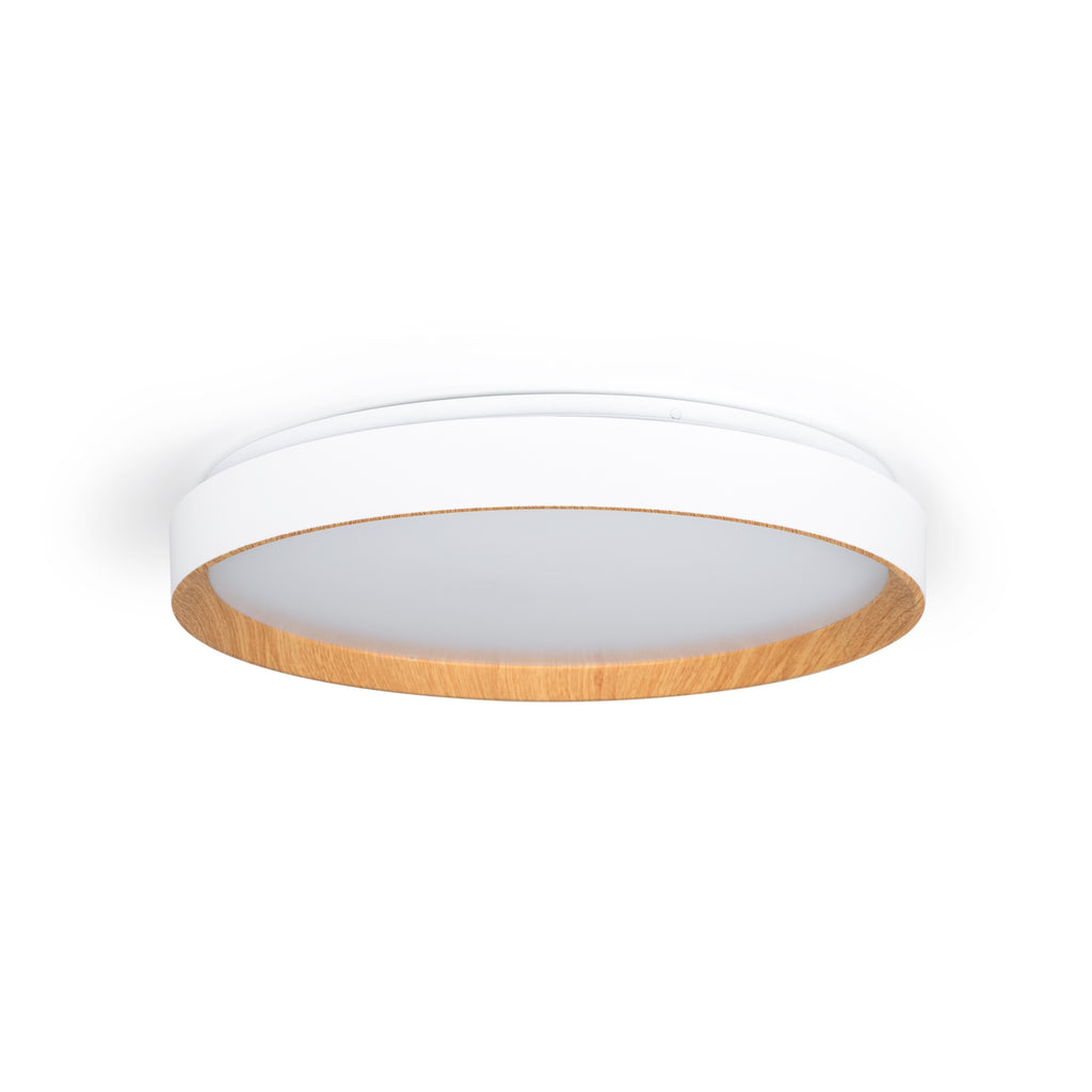 Lámpara de techo LED CCT tipo plafón - 36W - Efecto madera - Ø50cm