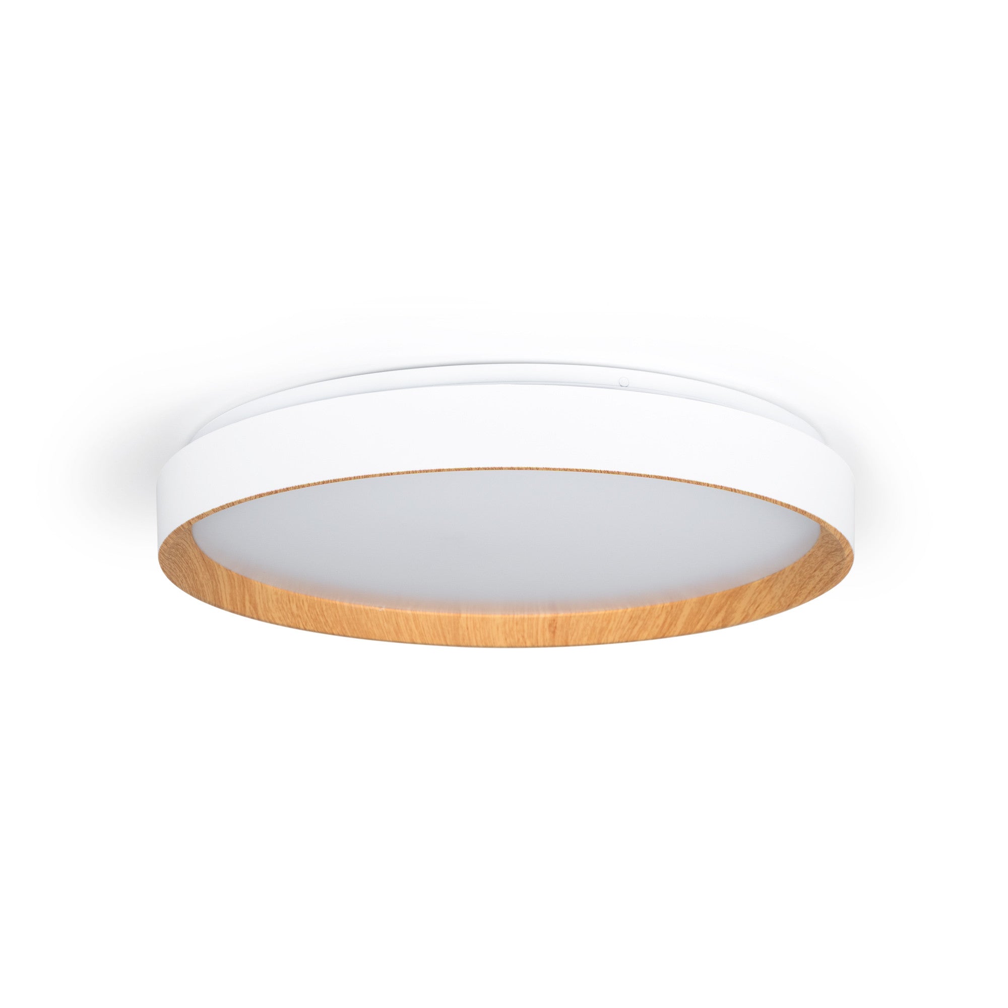 Lámpara de techo LED CCT tipo plafón - 36W - Efecto madera - Ø50cm
