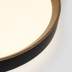 Lámpara de techo LED CCT tipo plafón - 36W - Efecto madera - Ø50cm