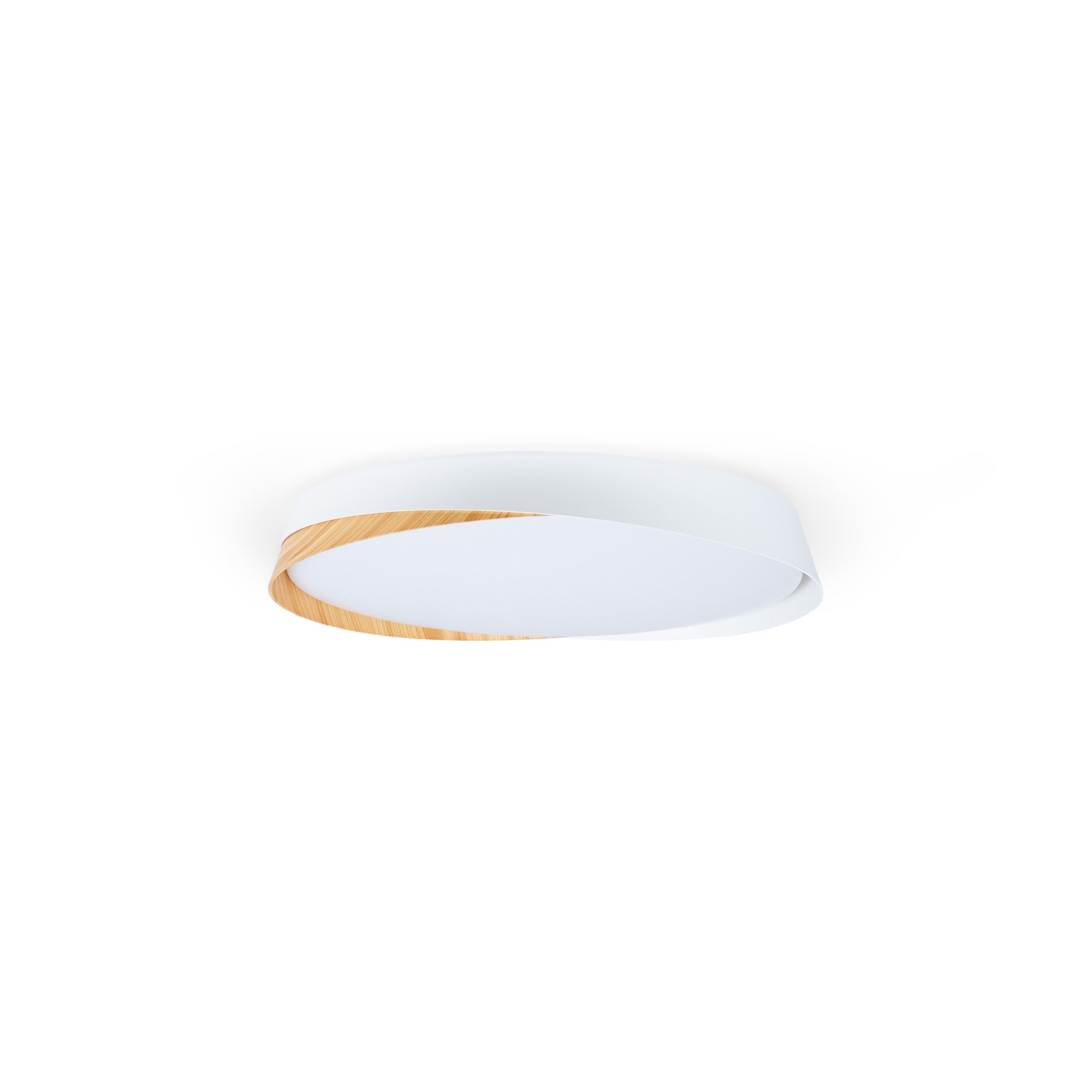Lámpara de techo LED tipo plafón CCT 24W - Efecto madera - ø40cm - IP22