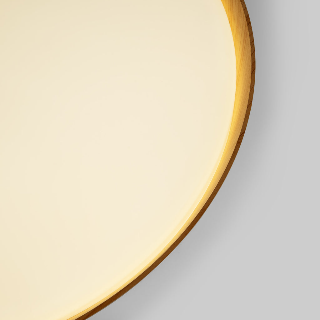 Lámpara de techo LED tipo plafón CCT 24W - Efecto madera - ø40cm - IP22