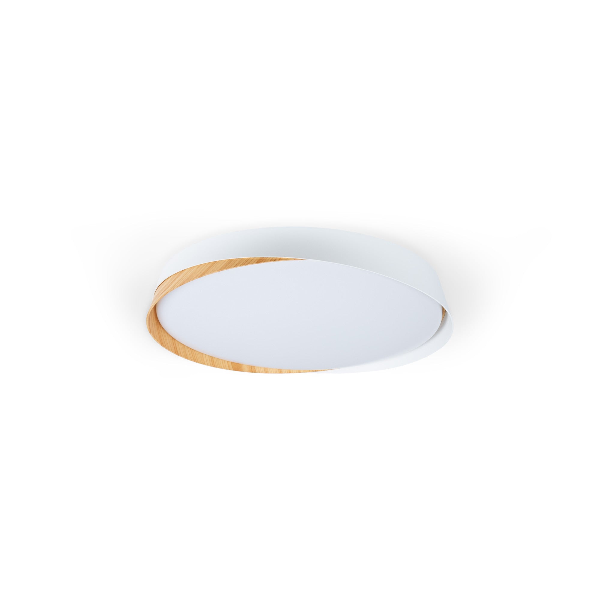 Lámpara de techo LED tipo plafón CCT 24W - Efecto madera - ø40cm - IP22