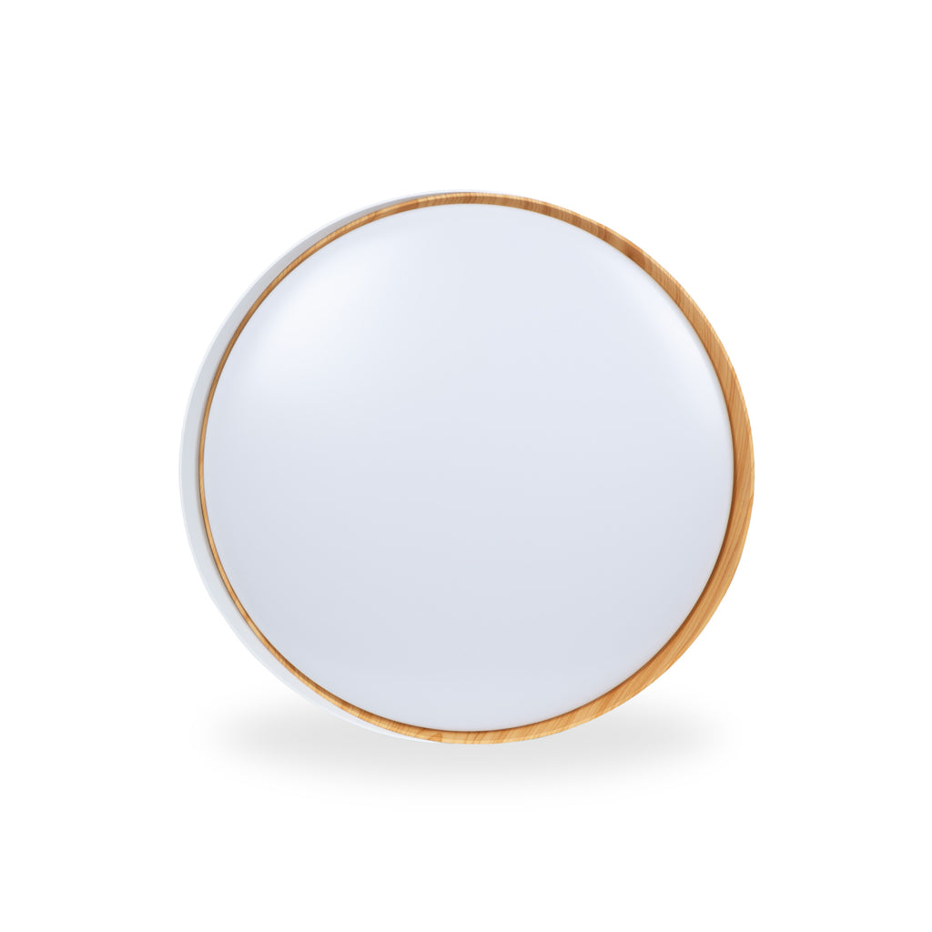 Lámpara de techo LED tipo plafón CCT 24W - Efecto madera - ø40cm - IP22