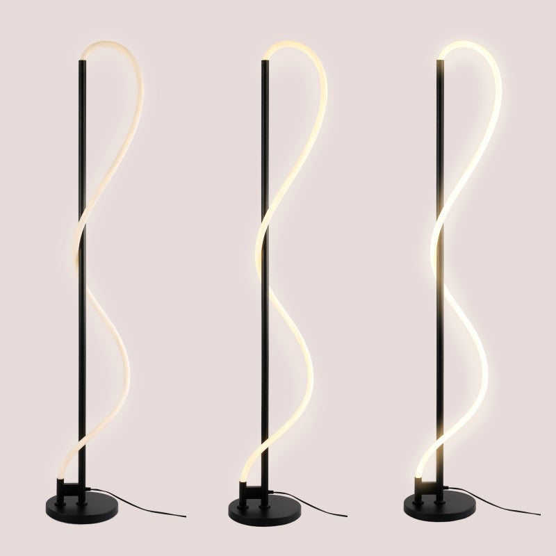 Lámpara de pie moderna neón ondulante "Corda" - 360º - Regulable - 30W - 3000K