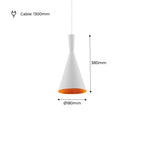 Lámpara colgante metal "Solvang"