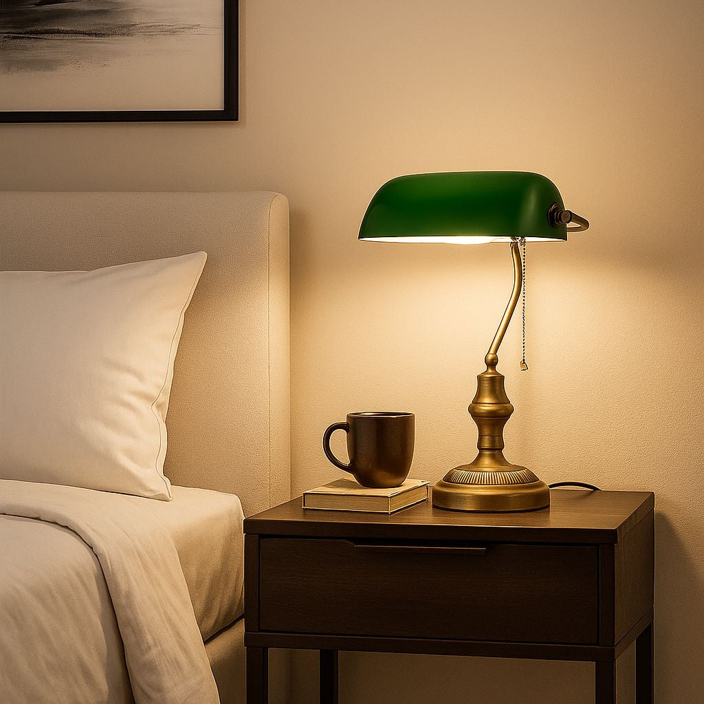 Lámpara de mesa vintage "BANQUERO" - E27