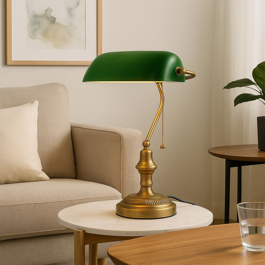 Lámpara de mesa vintage "BANQUERO" - E27