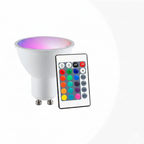 Bombilla LED GU10 RGBW inteligente - 5W - Con control remoto