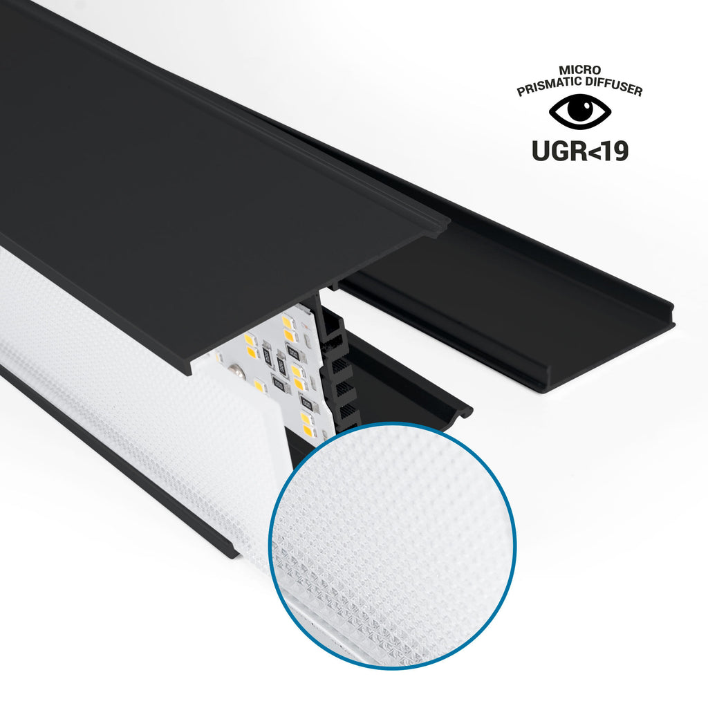 Luminaria lineal LED CCT - 40W - Suspensión / superficie - Potencia ajustable - 120cm