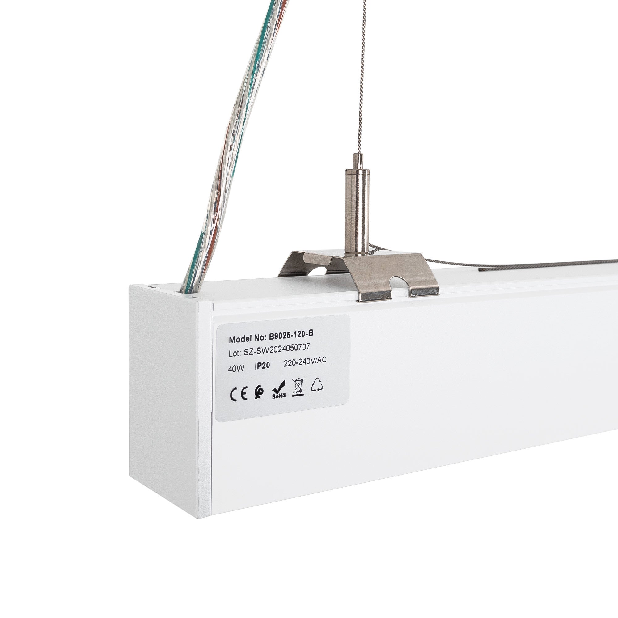 Luminaria lineal LED CCT - 40W - Suspensión / superficie - Potencia ajustable - 120cm