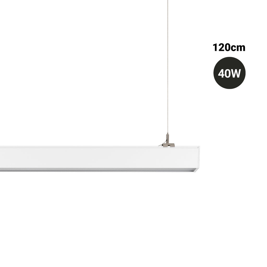 Luminaria lineal LED CCT - 40W - Suspensión / superficie - Potencia ajustable - 120cm