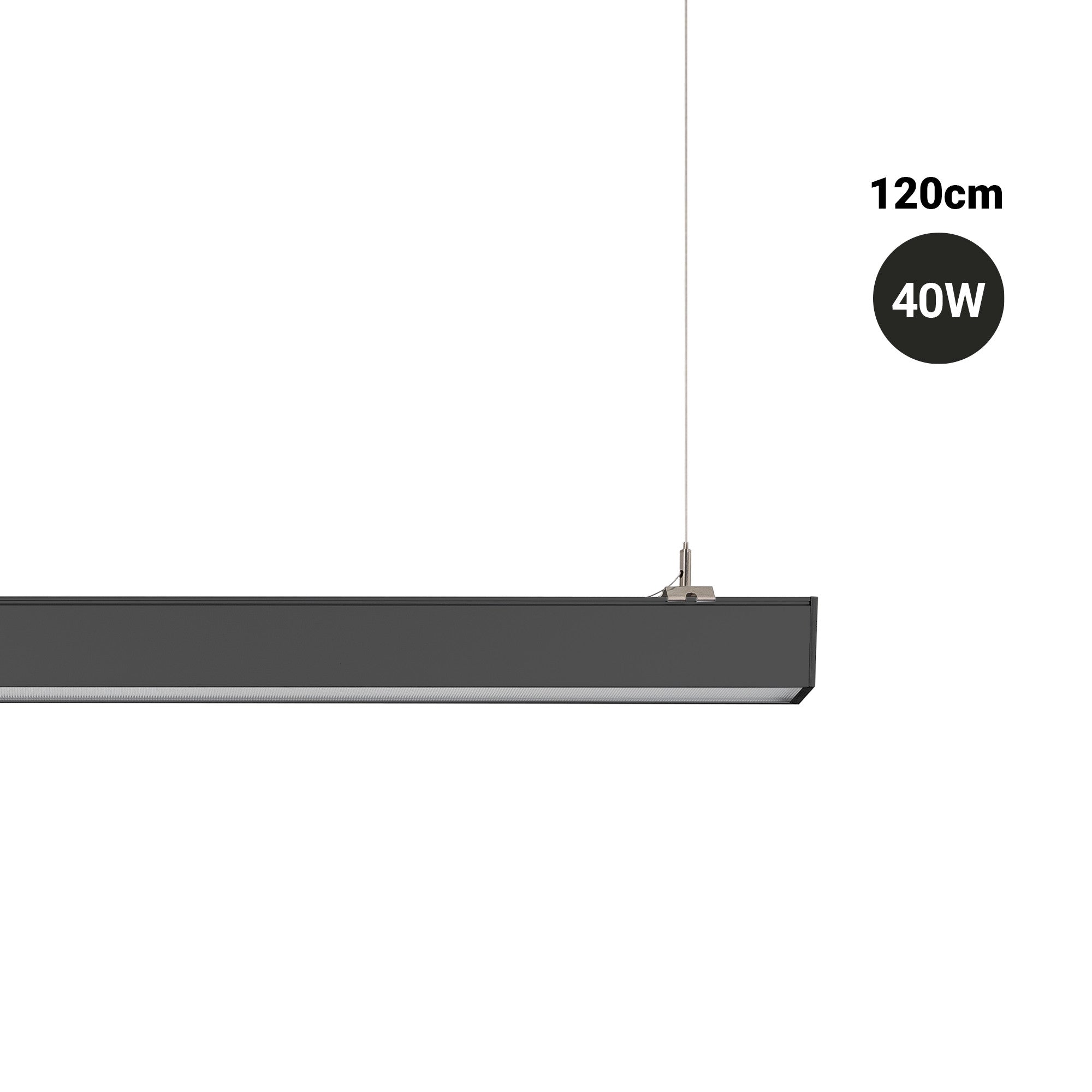 Luminaria lineal LED CCT - 40W - Suspensión / superficie - Potencia ajustable - 120cm