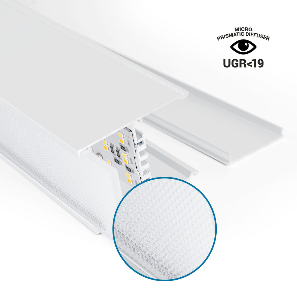 Luminaria lineal LED CCT - 40W - Suspensión / superficie - Potencia ajustable - 120cm