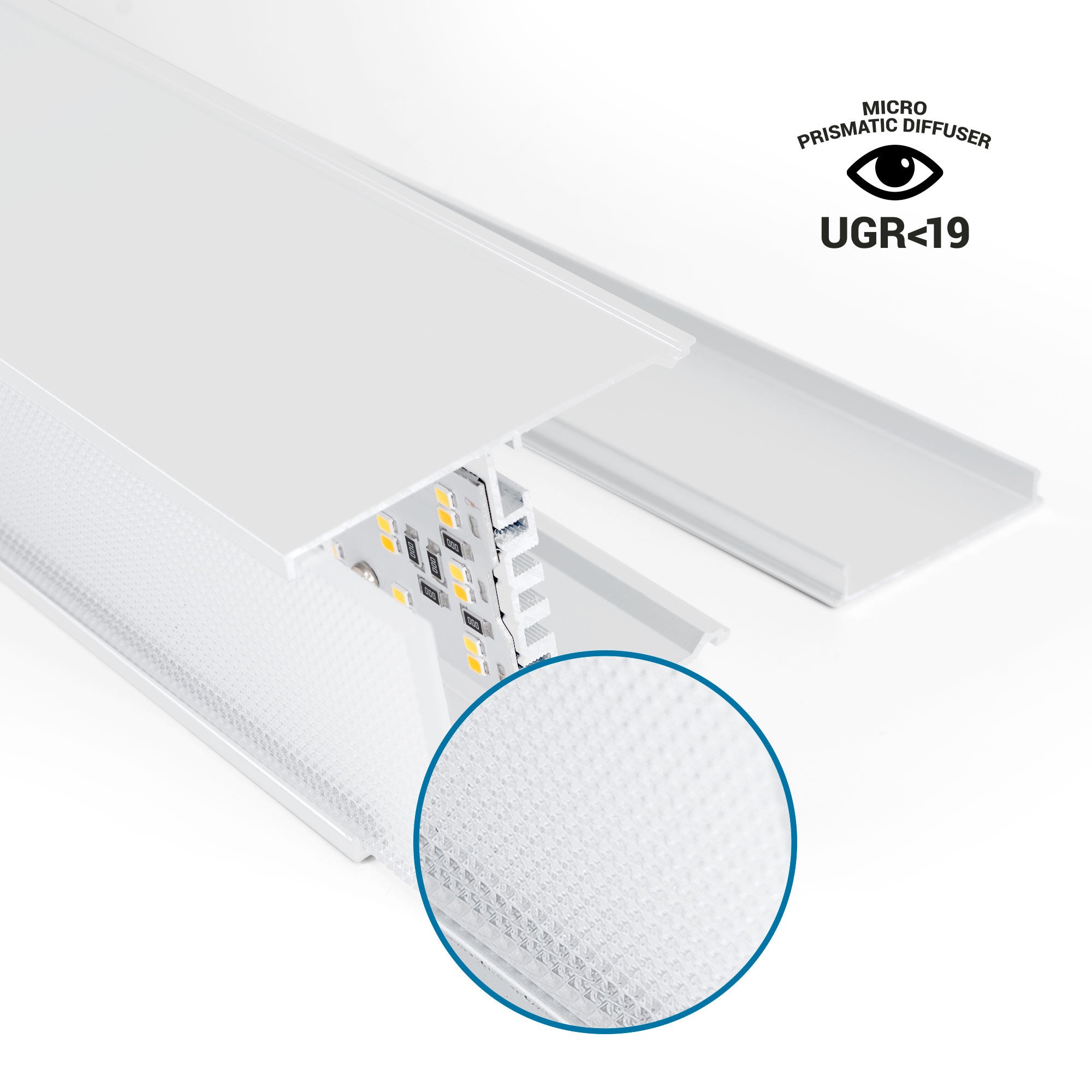 Luminaria lineal LED CCT - 40W - Suspensión / superficie - Potencia ajustable - 120cm