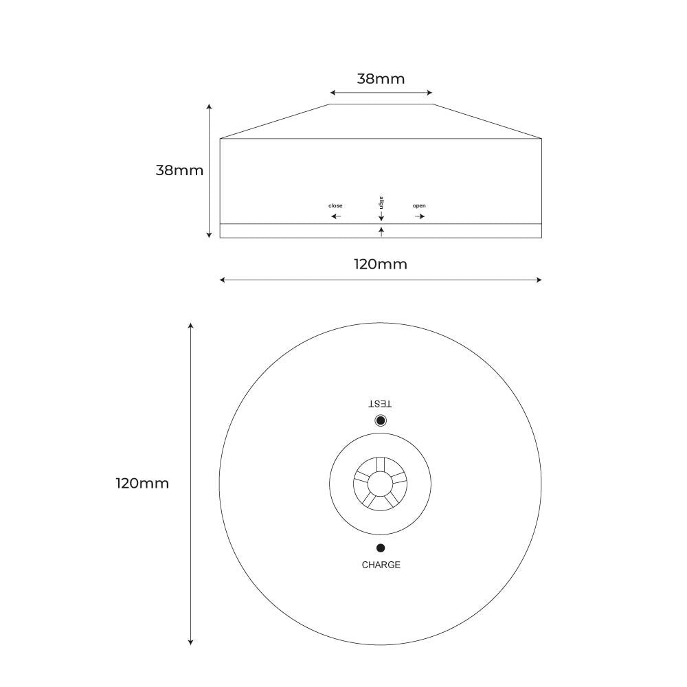 Luz de Emergencia y Permanente LED para superficie 150lm 2,5W - 3 horas IP20