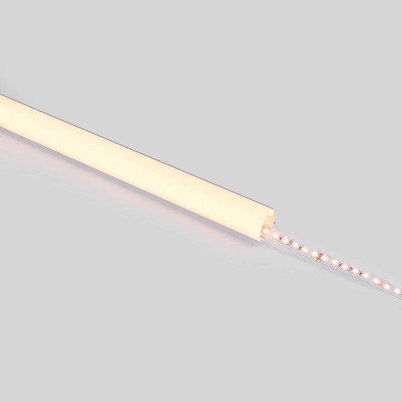 Perfil de aluminio de superficie para esquinas - Con difusor - Kit completo - 20x20mm - Tira LED hasta 10mm - 2 metros