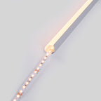 Perfil de aluminio de superficie para esquinas - Con difusor - Kit completo - 20x20mm - Tira LED hasta 10mm - 2 metros