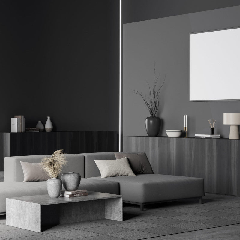 Perfil de aluminio de superficie para esquinas - Con difusor - Kit completo - 20x20mm - Tira LED hasta 10mm - 2 metros