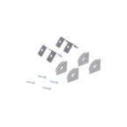 Perfil de aluminio de superficie para esquinas - Con difusor - Kit completo - 20x20mm - Tira LED hasta 10mm - 2 metros