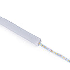 Perfil de aluminio de superficie para esquinas - Con difusor - Kit completo - 20x20mm - Tira LED hasta 10mm - 2 metros