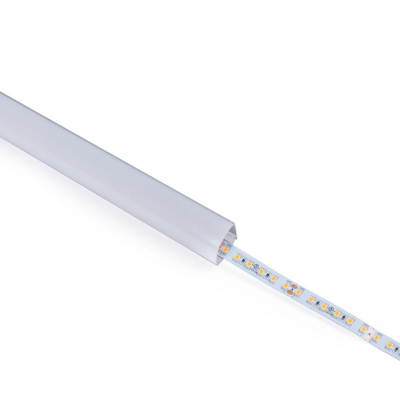 Perfil de aluminio de superficie para esquinas - Con difusor - Kit completo - 20x20mm - Tira LED hasta 10mm - 2 metros