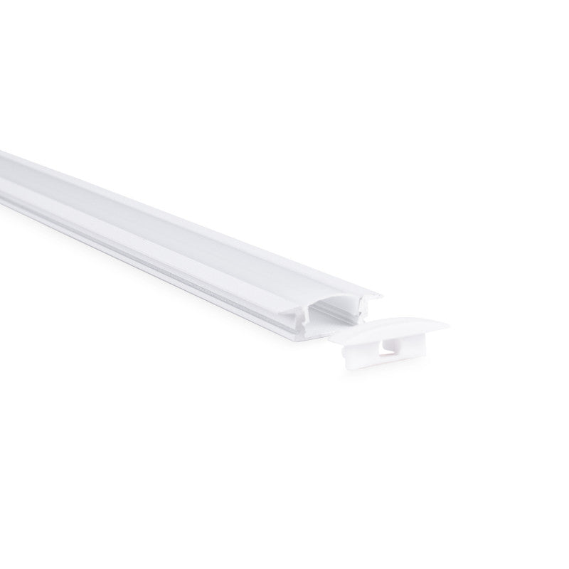 Perfil tira LED empotrable - 24,5x7mm - Kit completo - 1 metro