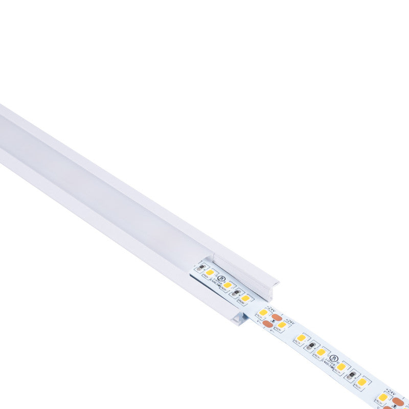 Perfil tira LED empotrable - 24,5x7mm - Kit completo - 1 metro