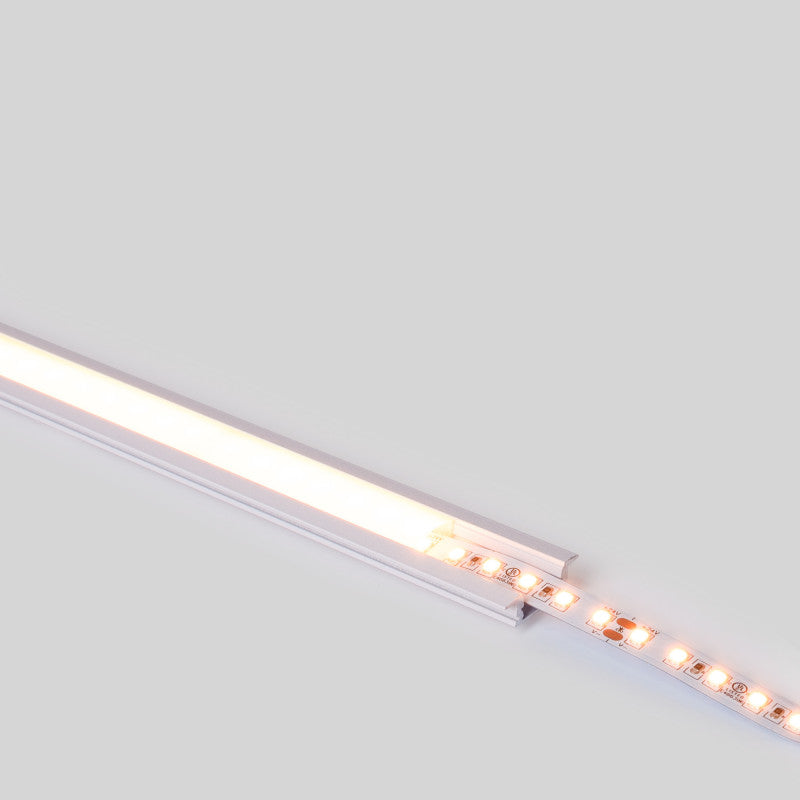 Perfil tira LED empotrable - 24,5x7mm - Kit completo - 1 metro