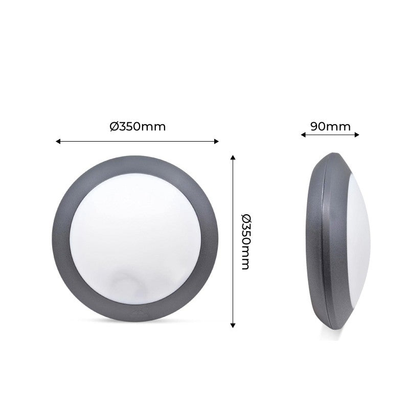 Plafón estanco para techo o pared FUMAGALLI UMBERTA 2x E27 IP66