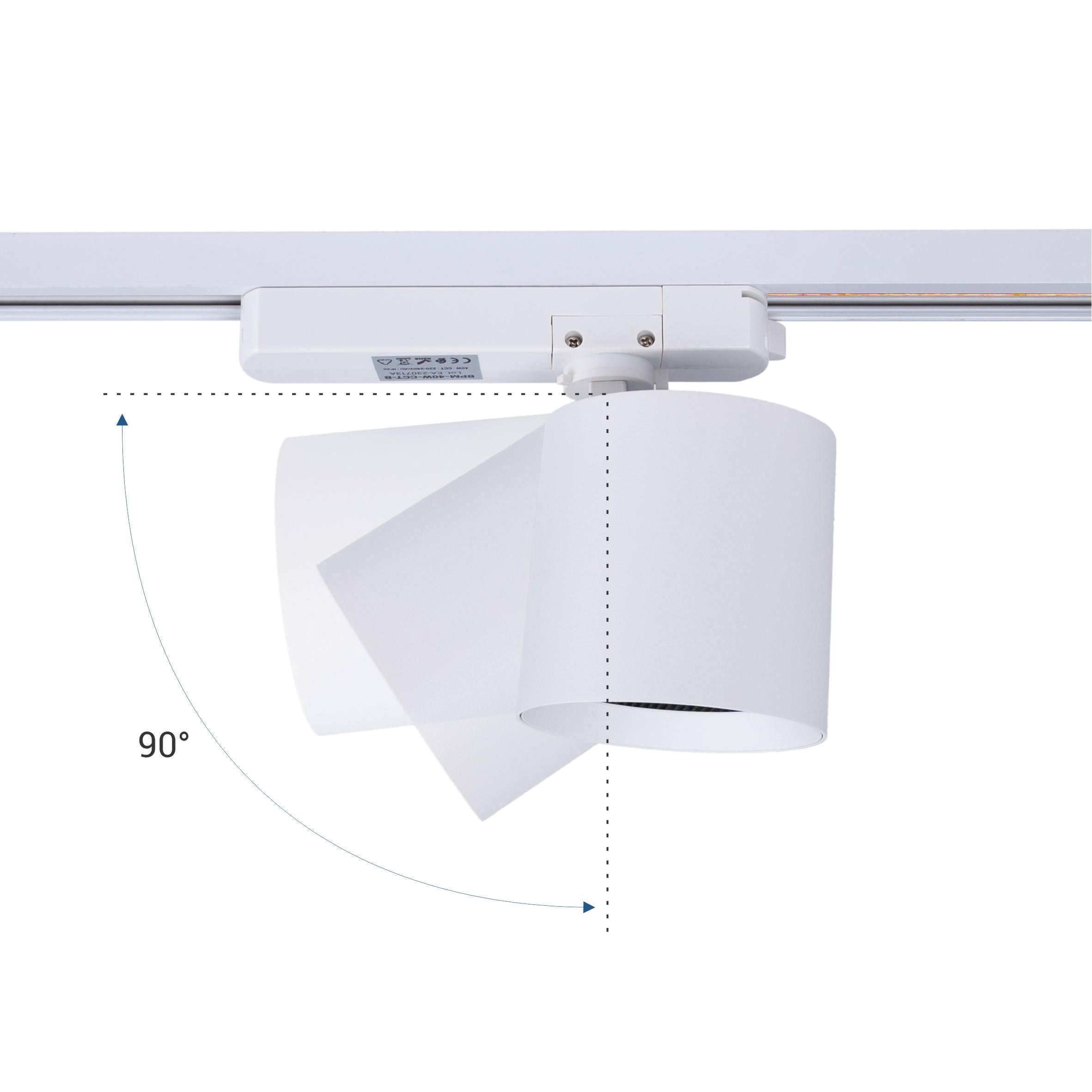 Proyector LED para carril monofásico CCT - 40W - CRI 90 - Blanco