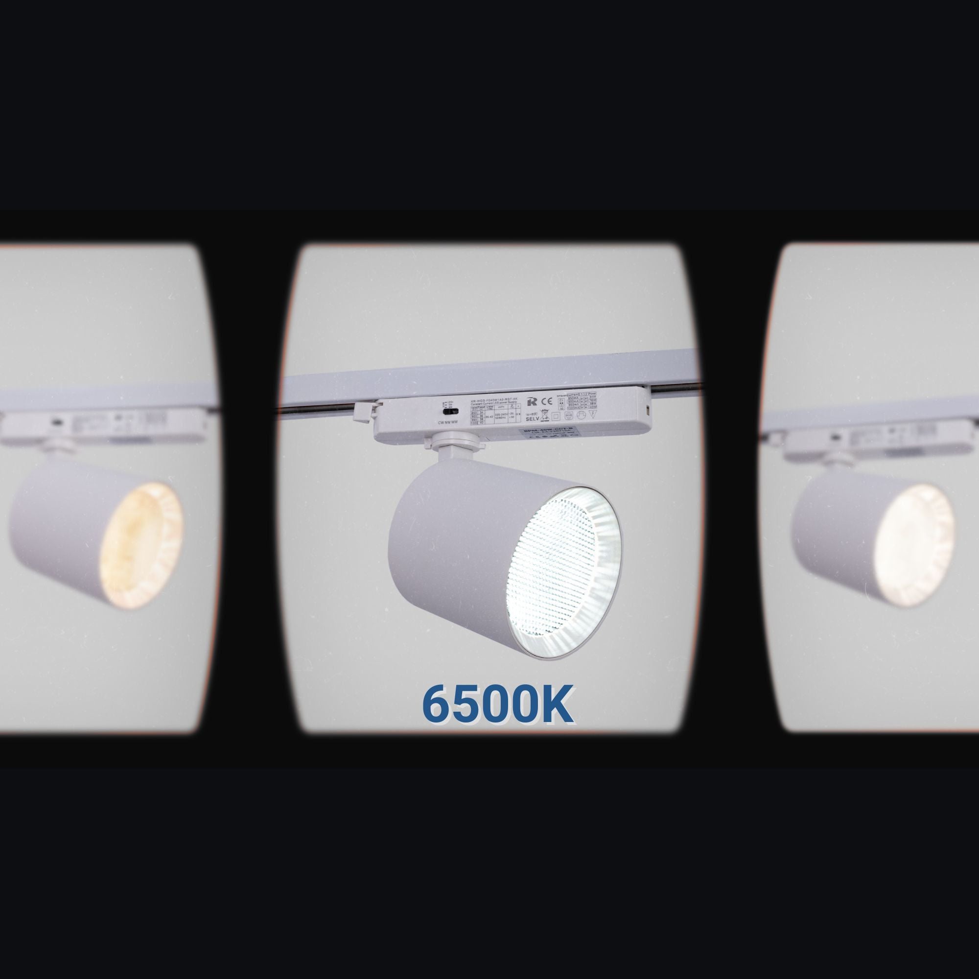 Proyector LED para carril monofásico CCT - 40W - CRI 90 - Blanco