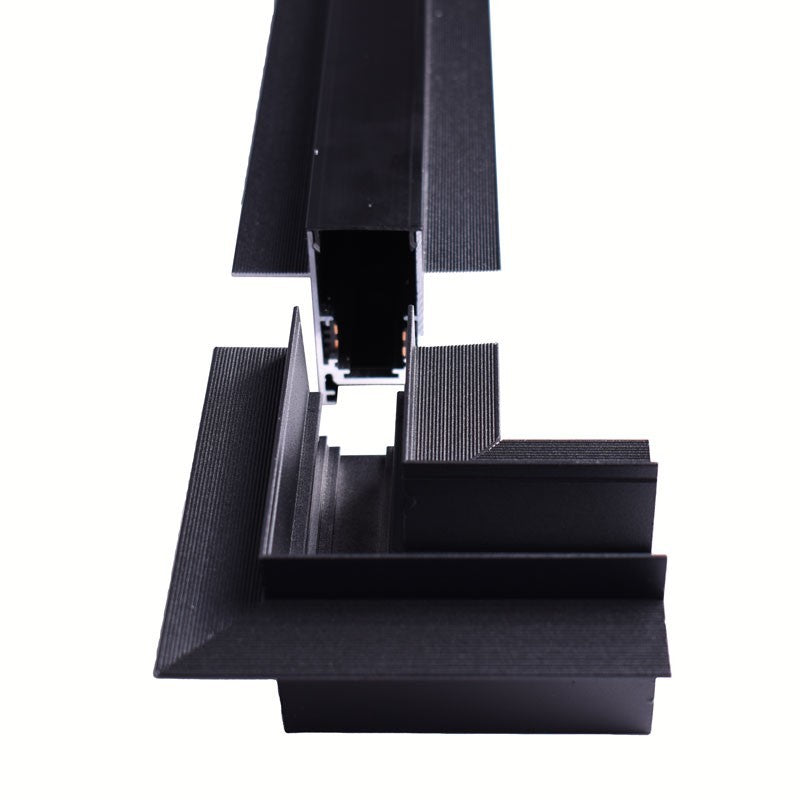 Unión en L para carriles magnéticos empotrables 20 mm - Horizontal